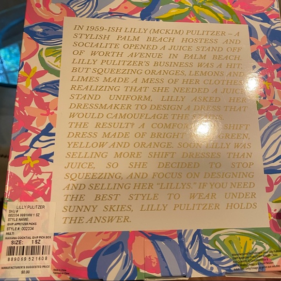 Lilly Pulitzer GWP appetizer picks. - Picture 2 of 2